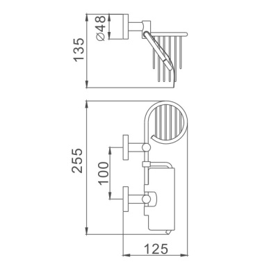 Держатель для туалетной бумаги Haiba HB1703-1, хром фото в интернет-магазине Русалия