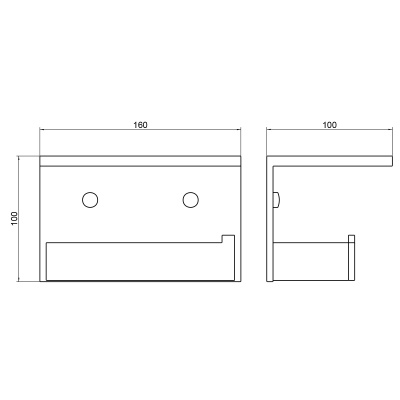 Бумагодержатель с полкой для телефона Timo Petruma (15243/03) фото в интернет-магазине Русалия