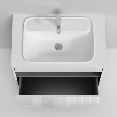 M8FFUX0801WG Func, База с нишей, 1 ящик (pull-out), 80 см, цвет белый глянец Am.Pm фото в интернет-магазине Русалия