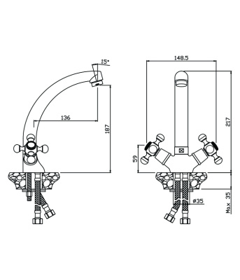 Смеситель OLIVE'S для кухни GIRONA (01430GR) фото в интернет-магазине Русалия