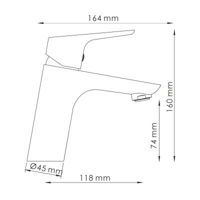 Lippe 4503 Смеситель для умывальника Wasserkraft фото в интернет-магазине Русалия