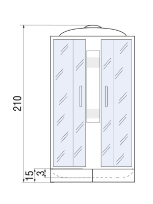 Душевая кабина NARA LIGHT 90/15 MT 90*90*210 10000002912 River фото в интернет-магазине Русалия