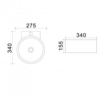 Раковина подвесная круглая 28 см AZ-4292 Azario фото в интернет-магазине Русалия