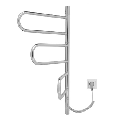 Полотенцесушитель электрический Vincea VTD-1R2CE 44х80, хром, таймер фото в интернет-магазине Русалия