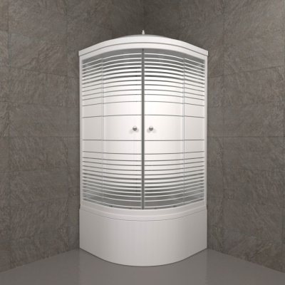 Душевая кабина Полосы 90*90 Б (9 мест+сифон D50) Щ0000061836 Тритон фото в интернет-магазине Русалия