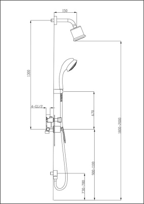 Душевая система Timo Helmi скр.монтажа, 2-х режимная (SX-4059/00-16SM (2100) chrome/white) фото в интернет-магазине Русалия