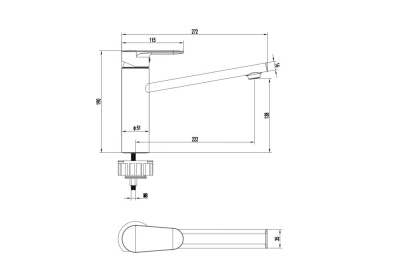AQ1880CR НИКА смеситель для кухни Aquatek фото в интернет-магазине Русалия