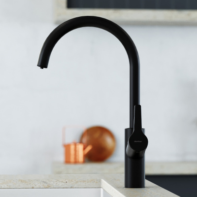 310721300  Eclipce смеситель для кухни, с фильтрацией C - излив, чёрный фото в интернет-магазине Русалия