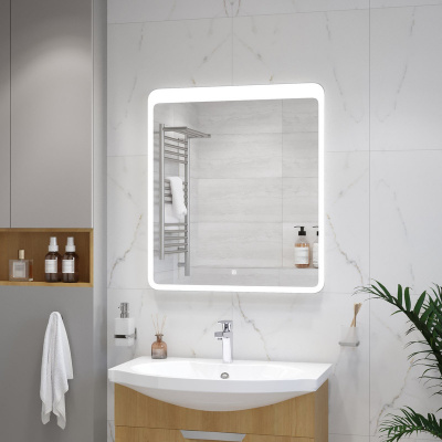 Зеркало с подсветкой Lacio 800x900 ЗЛП756 Continent фото в интернет-магазине Русалия