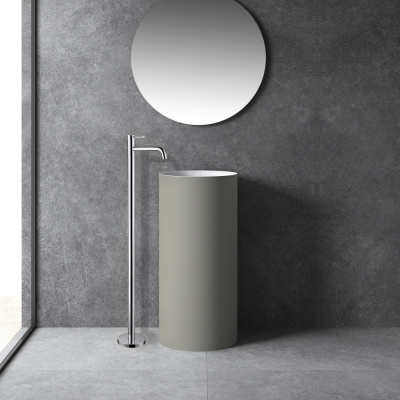 Смеситель ABBER Wasser Kreis AF8140 напольный для раковины, хром фото в интернет-магазине Русалия