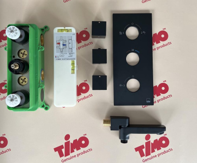 Душевая система встроенная с термостатом Timo Petruma (SX-5079/03SM) черный фото в интернет-магазине Русалия