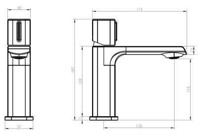 Смеситель для раковины ESKO "Abu Dhabi" (ABU26) фото в интернет-магазине Русалия