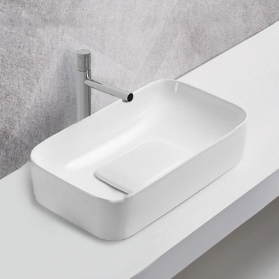 Раковина керамическая Vincea VBS-50460, 610*380*150, накладная, цвет белый фото в интернет-магазине Русалия