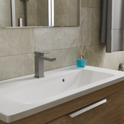 Смеситель для раковины DK серый графит Bayern.Liszt (DA1512106) фото в интернет-магазине Русалия