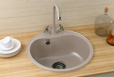 Кухонная мойка Ulgran U-100-302, песочный фото в интернет-магазине Русалия