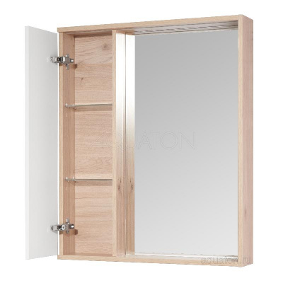 Зеркальный шкаф AQUATON Бостон 60 дуб эврика 1A240202BN010 фото в интернет-магазине Русалия