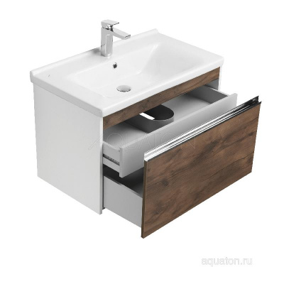 Тумба под раковину AQUATON Капри 80 таксония темная 1A230201KPDB0 фото в интернет-магазине Русалия