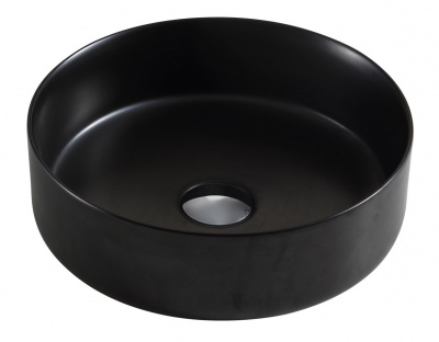 Раковина накладная круглая AZ3134MB черная МАТОВАЯ Azario фото в интернет-магазине Русалия