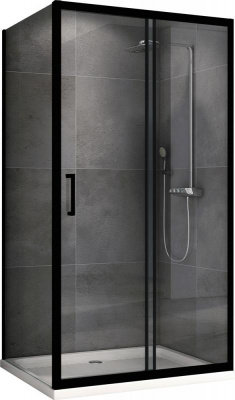 Душевой уголок ABBER Schwarzer Diamant AG30120B-S50B 50х120 прямоугольный, профиль черный, прозрачное стекло фото в интернет-магазине Русалия