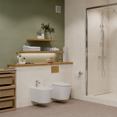 BURGOS BIDE Биде подвесное белое с отверстием под смеситель, IBERICA BLANCA фото в интернет-магазине Русалия