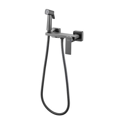 Гигиенический душ со смесителем Haiba оружейная сталь (HB5517-3) фото в интернет-магазине Русалия