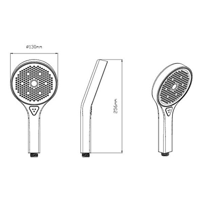 Ручной душ с шлангом VSHN-42HGM, вороненая сталь Vincea фото в интернет-магазине Русалия