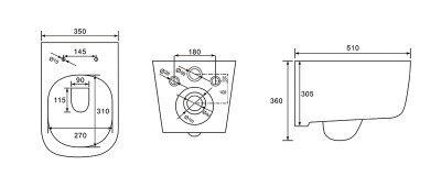 SET AQUATEK ЛУГАНО (рама AQUATEK Standard INS-0000012(без клавиши и крепежа)+унитаз ЛУГАНО AQ2002-00 с тонким сиденьем soft-close фото в интернет-магазине Русалия