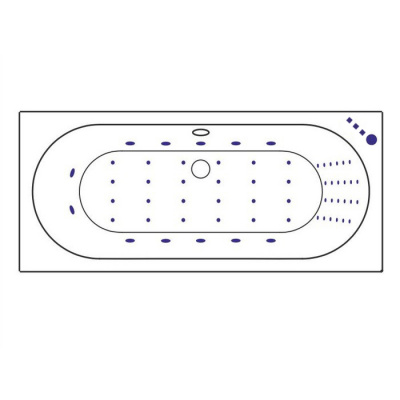Гидромассажная ванна EXCELLENT Oceana 180x80 "NANO" (золото) WAEX.OCE18.NANO.GL фото в интернет-магазине Русалия