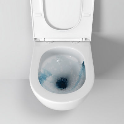 Унитаз подвесной безободковый с сиденьем микролифт GR-4483SQ tornado Grossman фото в интернет-магазине Русалия