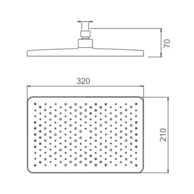 Верхний душ Splenka S451.52, хром фото в интернет-магазине Русалия