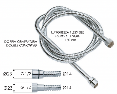 Шланг для душа 150 см Remer 333CNES150 фото в интернет-магазине Русалия
