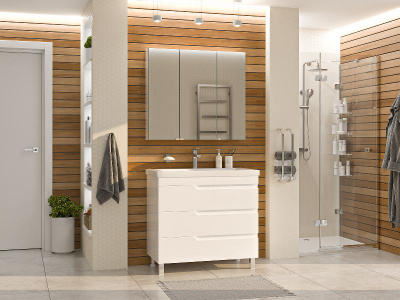 Тумба Софт 90 с раковиной Misty Алиса 90 Misty фото в интернет-магазине Русалия