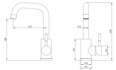 Смеситель для раковины ESKO "Orlando" (OL26M) фото в интернет-магазине Русалия