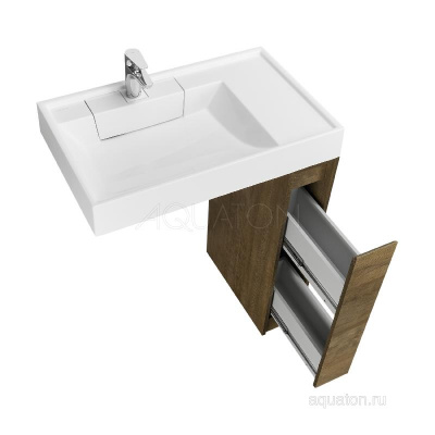 Тумба под раковину AQUATON Лондри 20 Дуб Кантри без фасада 1A267101LHDY0 фото в интернет-магазине Русалия
