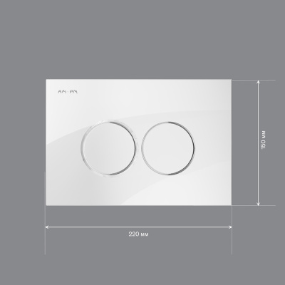I070101 ProC  L, клавиша для инсталляции пластик, белый глянцевый фото в интернет-магазине Русалия
