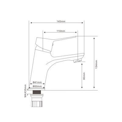 Смеситель для раковины OLIVE’S Economy AVIA хром (AV17100) фото в интернет-магазине Русалия