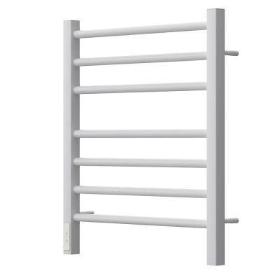 Полотенцесушитель электрический Point Веста PN70756W П7 500x600, диммер слева, белый фото в интернет-магазине Русалия