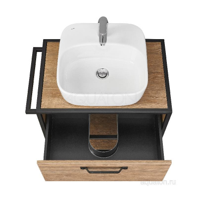 Тумба под раковину AQUATON Лофт Фабрик 65 дуб кантри 1A242301LTDY0 фото в интернет-магазине Русалия