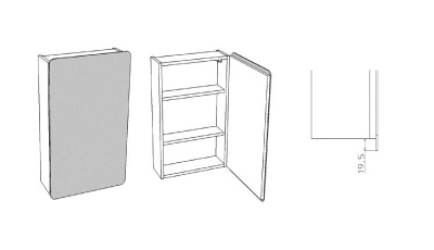 Зеркало-шкаф "Монро 45" Corozo фото в интернет-магазине Русалия