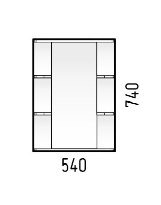 Зеркало-шкаф "Орион 55-2" Corozo фото в интернет-магазине Русалия