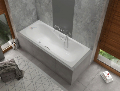 Ванна чугунная Сибирячка -У 180х80 с отверстиями под ручки Универсал фото в интернет-магазине Русалия