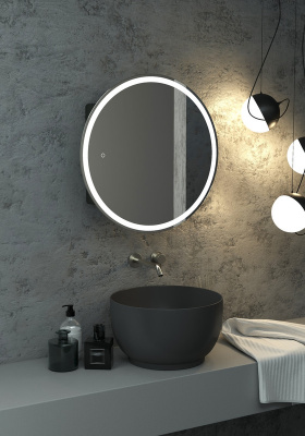 Зеркальный шкаф Torneo Black d600 оборачиваемая модель МВК068 Continent фото в интернет-магазине Русалия