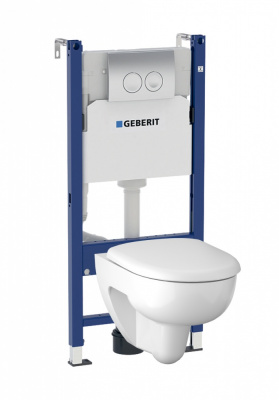 Комплект унитаз Renova Rimfree с инсталляцией 500.124.TC.R Geberit фото в интернет-магазине Русалия