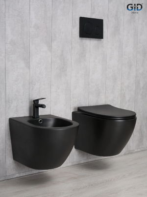 Биде подвесное Gid BDP-96BM 21103 черный матовый 48x37x32.5 фото в интернет-магазине Русалия