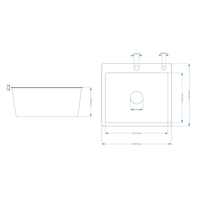 Мойка для кухни Fmark FSC6045L, сатин фото в интернет-магазине Русалия