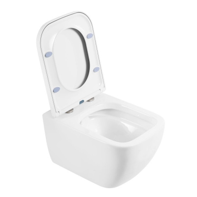 Унитаз подвесной безободковый Alpina BB10100CHR/SC с сиденьем-микролифт Belbagno фото в интернет-магазине Русалия