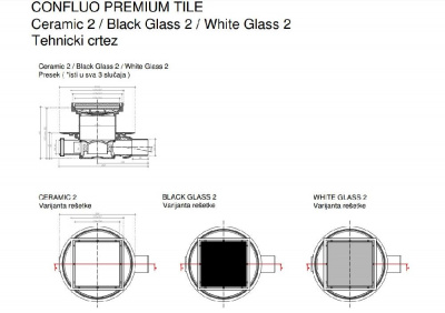 Точечный трап Pestan Confluo Standard 15х15 Black Glass Gold (13000153) фото в интернет-магазине Русалия