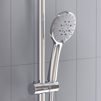 D0710500 Futura душевая система с ванно душевым ТМС смесителем, хром фото в интернет-магазине Русалия