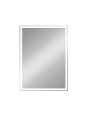 Зеркало с подсветкой Mercury 700x900 часы, антизапотевание ЗЛП344 Continent фото в интернет-магазине Русалия