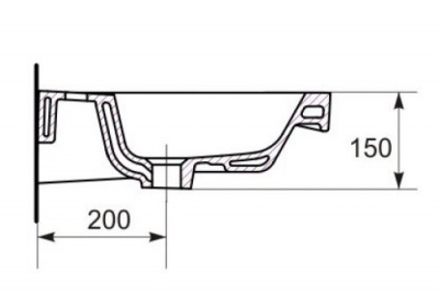 Раковина Easy 70 UM-ES70/1 Cersanit фото в интернет-магазине Русалия
